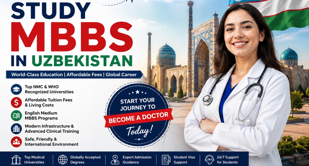 Study MBBS in Uzbekistan at top NMC and WHO recognized medical universities with affordable tuition fees, English-medium programs, and expert admission guidance from NexMinds Global.